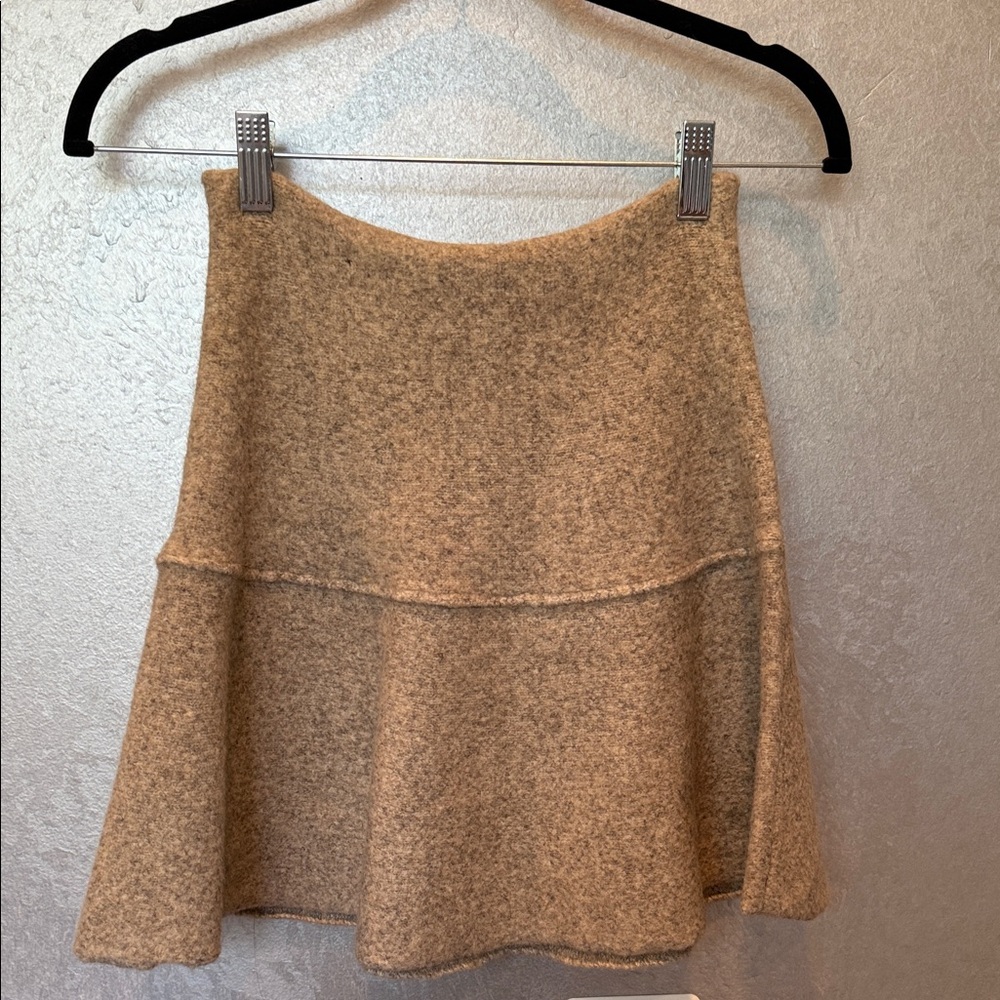 Zara Camel-Tone Circle Skirt